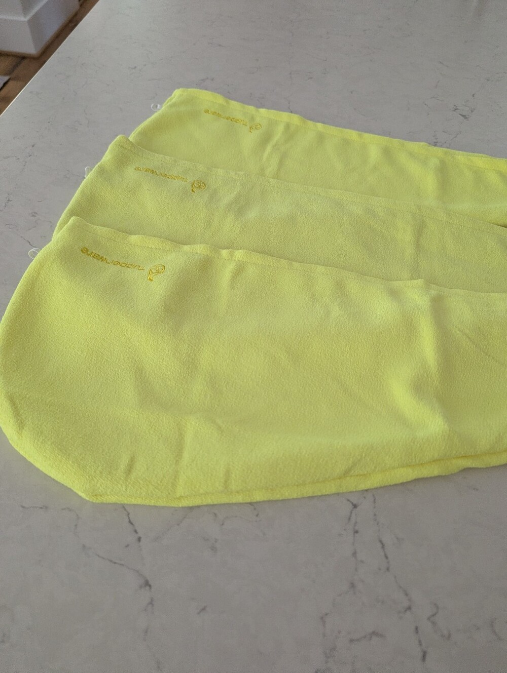 Tupperware Neon Yellow Hair Styling Turbin Wraps-3 Each Included. - Picture 8 of 8